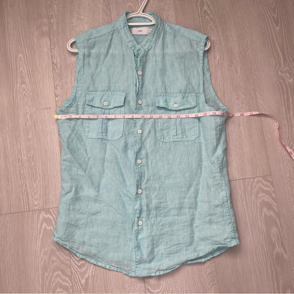 ONIA from Revolve 100% Linen Sleeveless Blouse size small